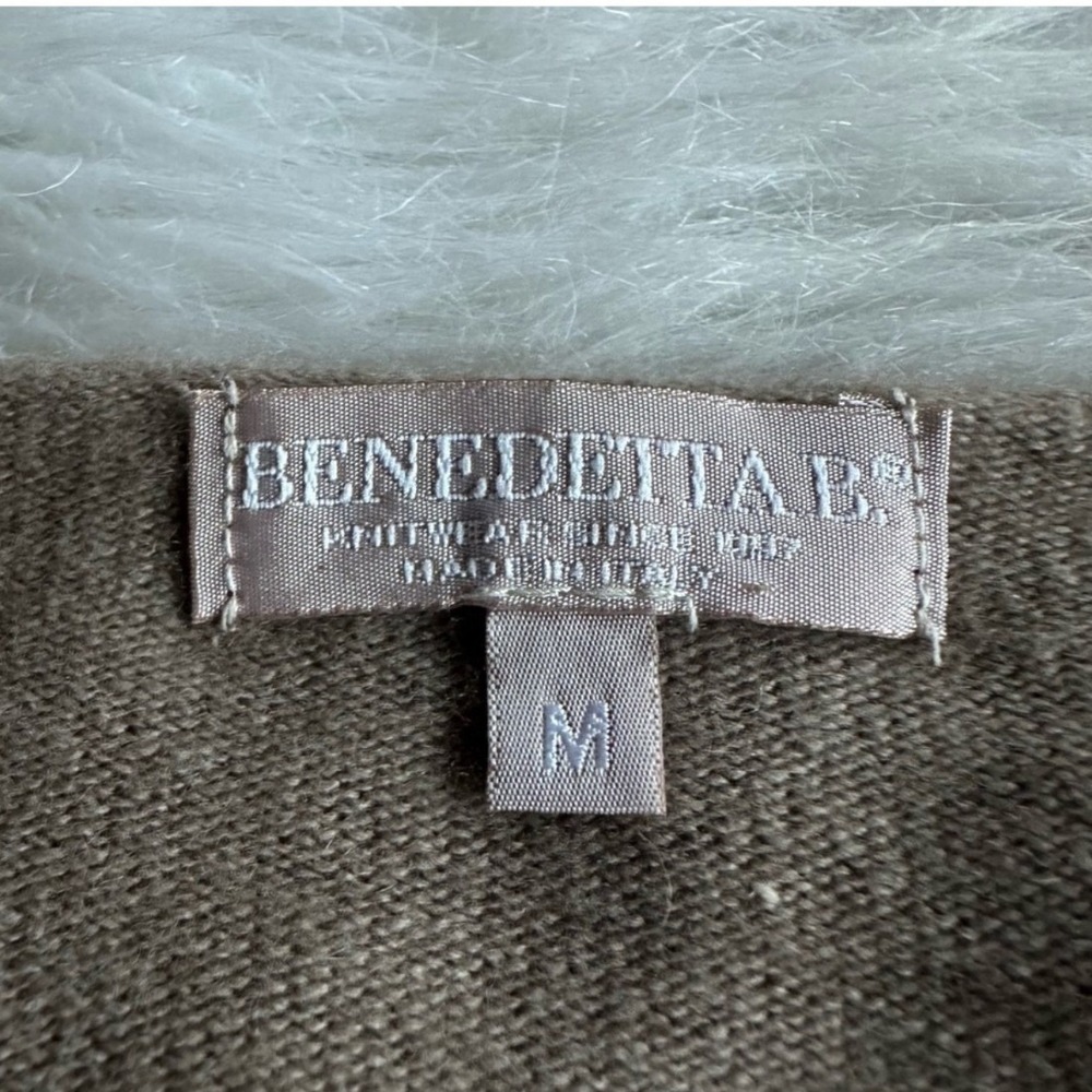 Benedetta B Sweater Top Knitwear Italy Layered Look Merino Wool Cashmere Blend M - Picture 3 of 5